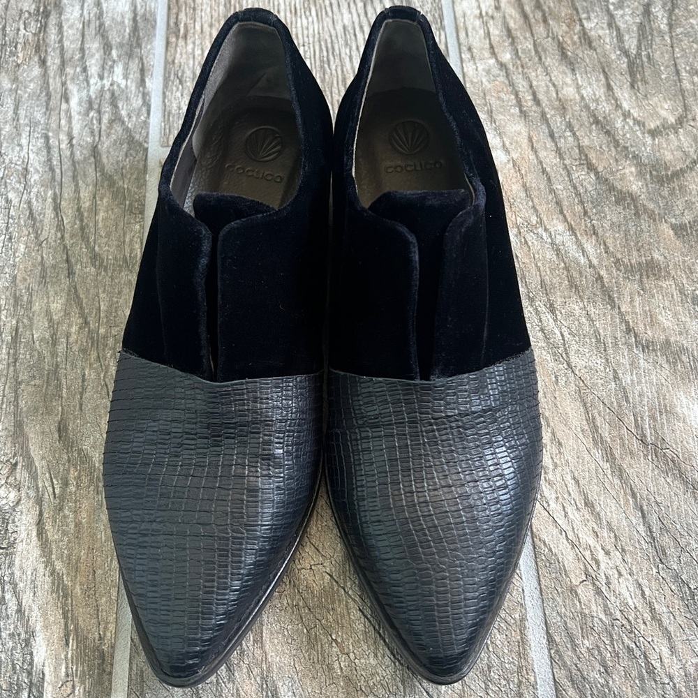 Coclico Albaz Quiet Luxury Leather and Velvet Loafers Size EU 37, US 6.5